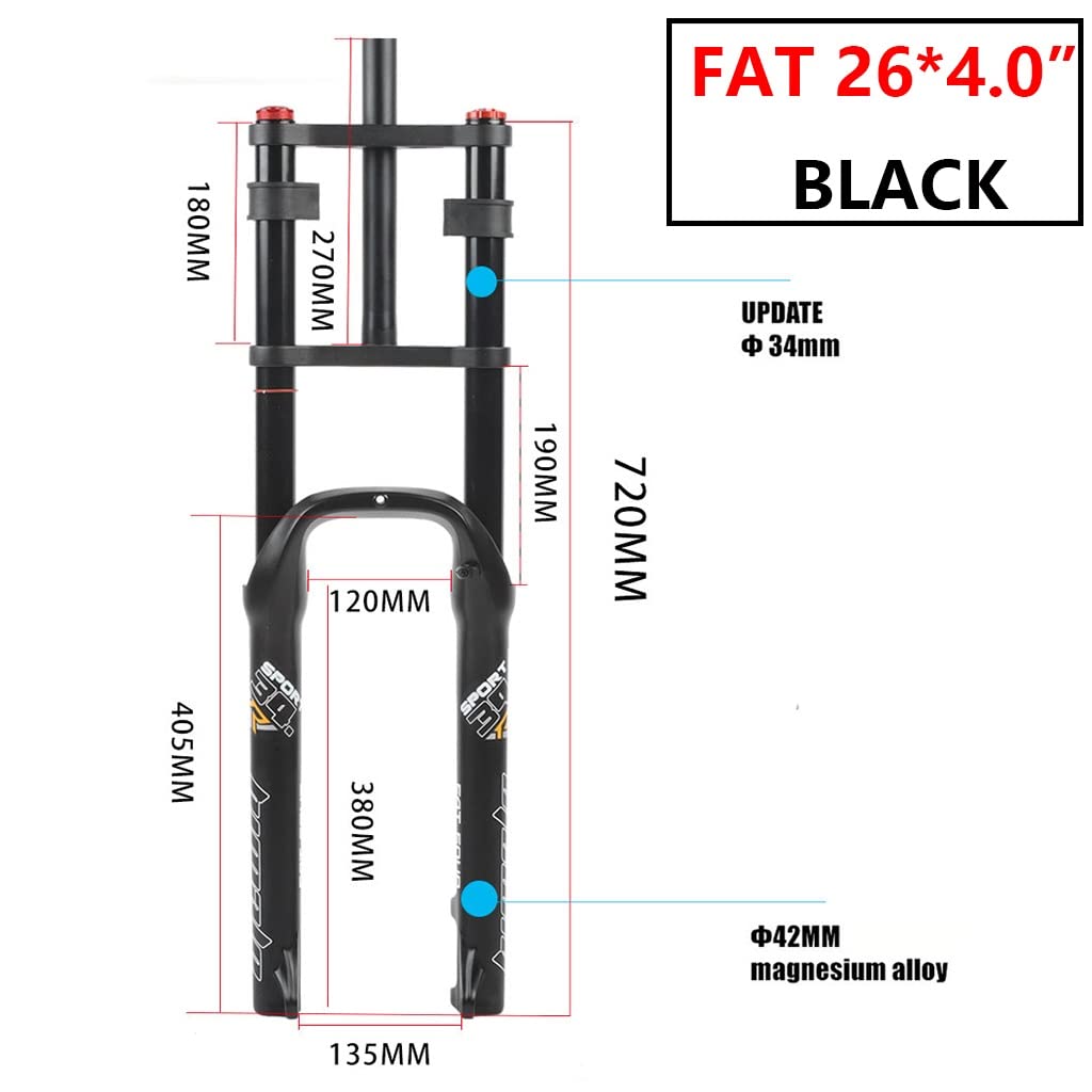 VENTURE DAZECHESTNUT 26センチ Amortyzator rowerowy 26 cali 4,0 Widelec z grubymi oponami